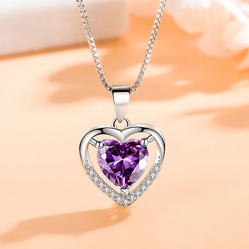 

Necklace For Women Jewelry Free Shipping 2023 New In Heart Pendant Cheap Things Korean Fashion Accessories Chains Birthday Gift
