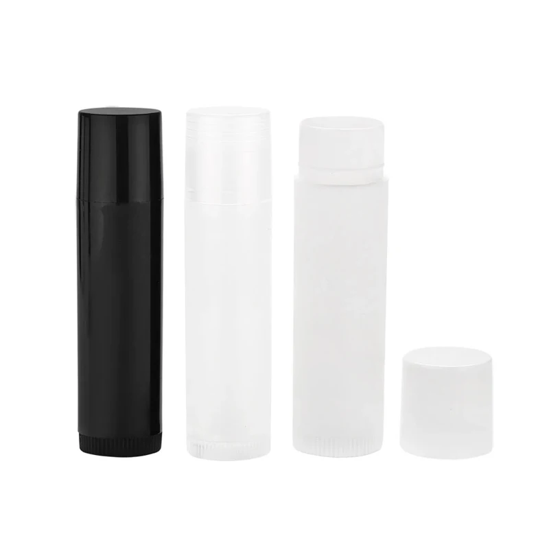 100Pcs 5g/5ml Empty Lip Balm Tubes Cosmetic Containers Lipstick Jars Balm Pipe Cap Vials Maquiagem Travel Makeup Tools