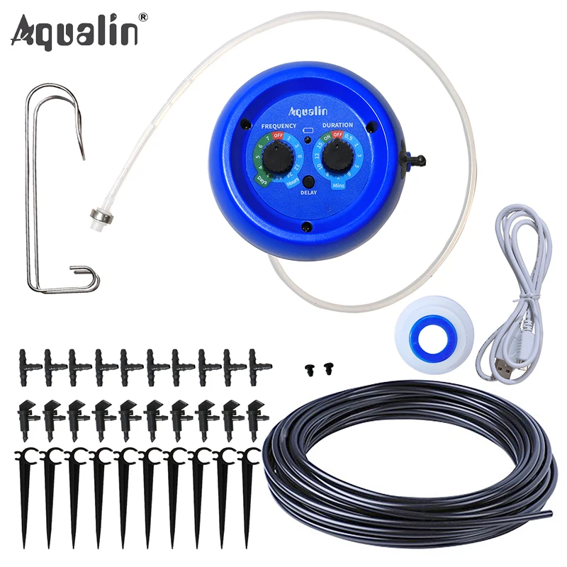 

Garden Automatic Pump Drip Irrigation Watering System Controller with Built-in High Quality Membrane Pump Used Indoor#22079A