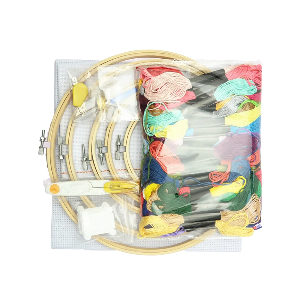 

Embroidery Cross Kit Sewing Set Hoop Flosstool Ringthreads Friendshipdiy Thread Starterneddle Bracelets Range Full Beginners