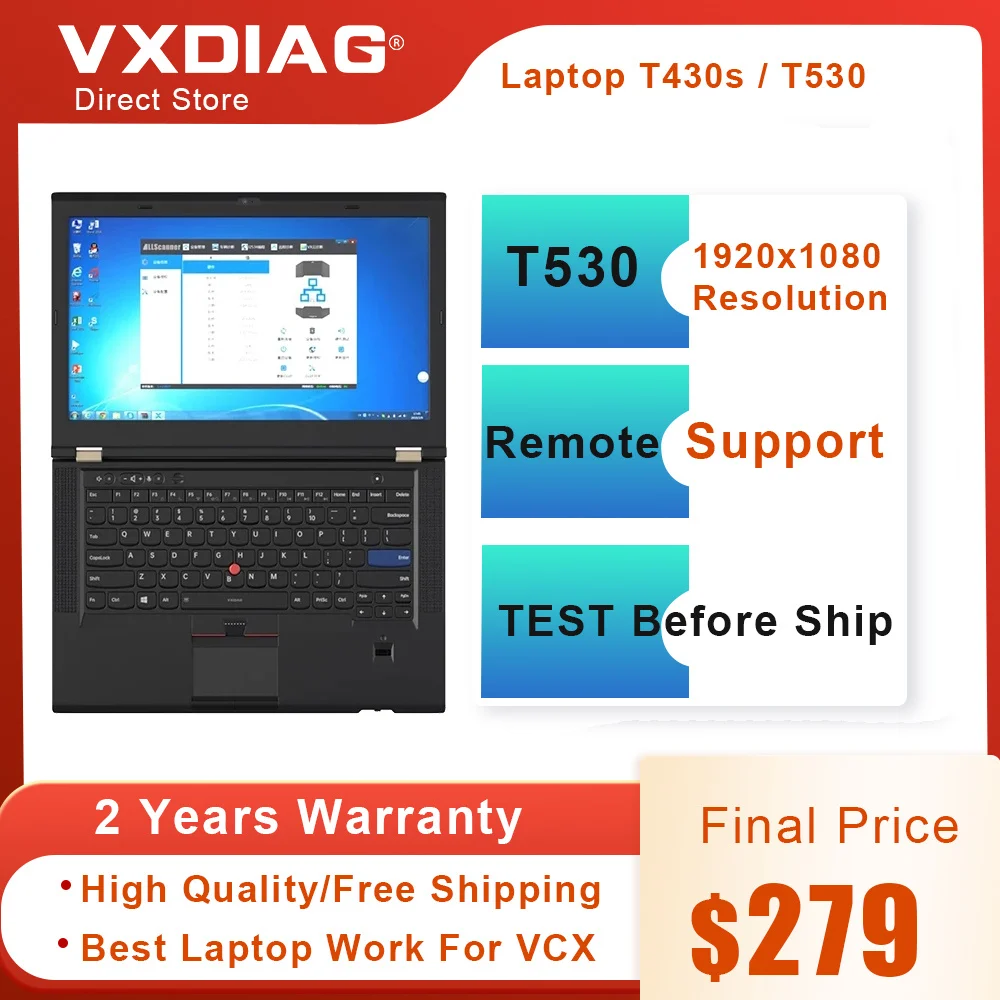 VXDIAG Профессиональный ноутбук T430s T530 автомобильные аксессуары для Benz для BMW для VCX SE allscan диагностические инструменты для всех моделей