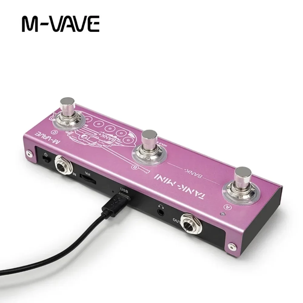 Фото M-VAVE Tank Mini/Tank G Multic Effect Гитара/педаль баса Поддержка ИК-записи и OTG, встроенная кабина, усилителя, эффектов задержки и реверберации №3