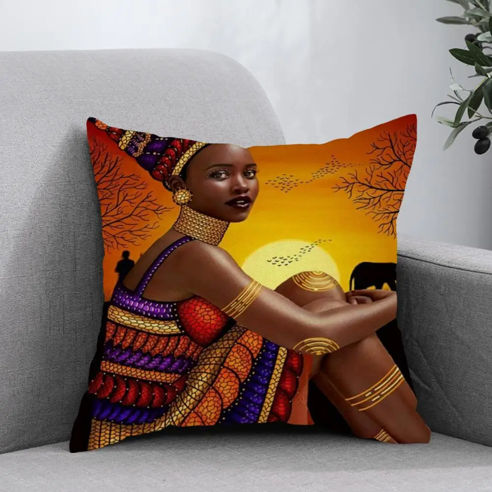 

Cushion Cover for Outdoor Use Stylish Women Pillowcase Easy-to-clean Hidden Zipper Washable Cushion Cover for Floor for Room