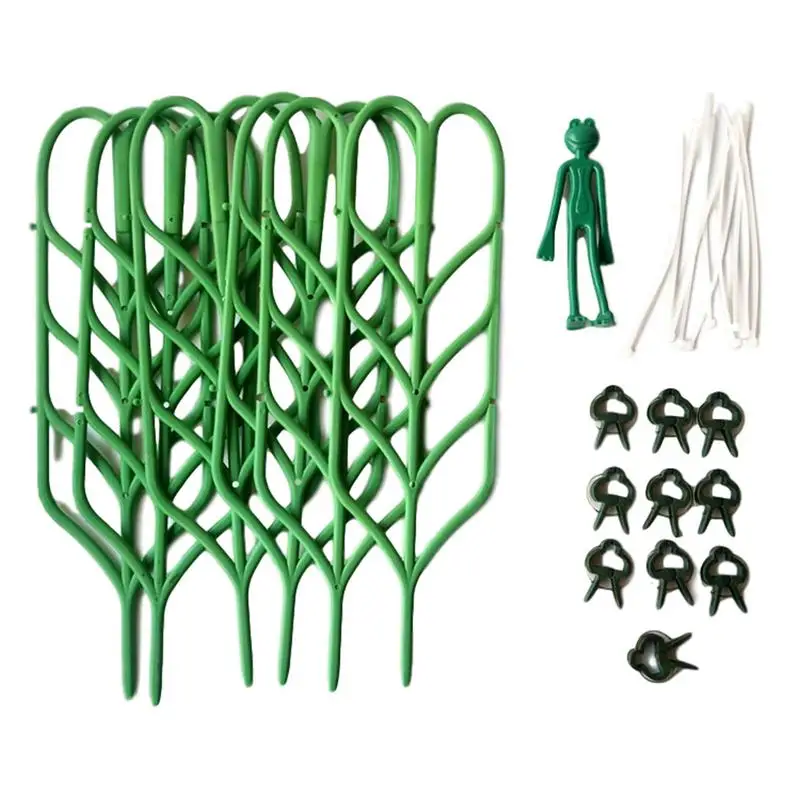 

Garden Trellis Climbing Plants Plastic Trellis Stackable Mini Stakes Flower Pot Support For Indoor Potted Vegetable Clematis