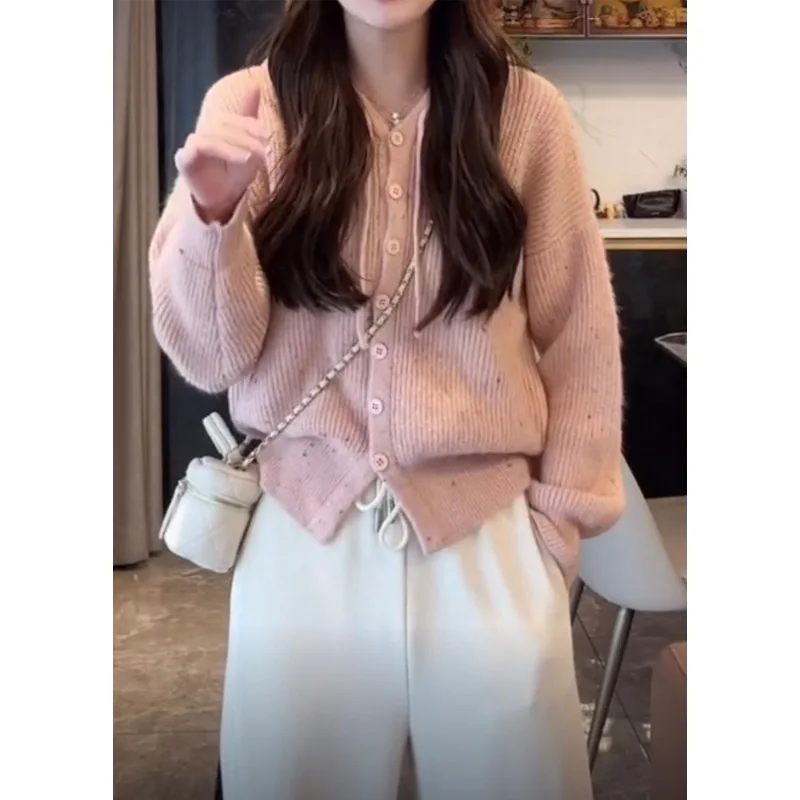 Корейская серия нежный универсальный изящный свитер с капюшоном женский зимний