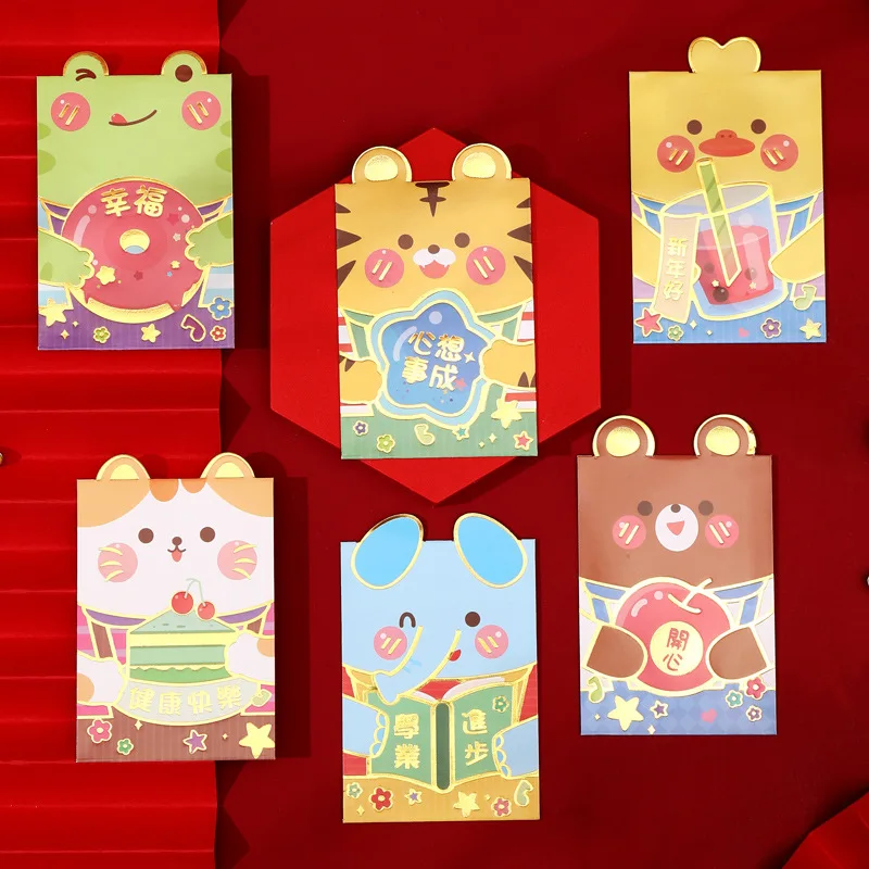 Red Pocket Envelope 36Pcs Tiger Pattern Packets 2022 Chinese New Year Deoration Spring Festival Wedding Hongbao Kids Gifts |