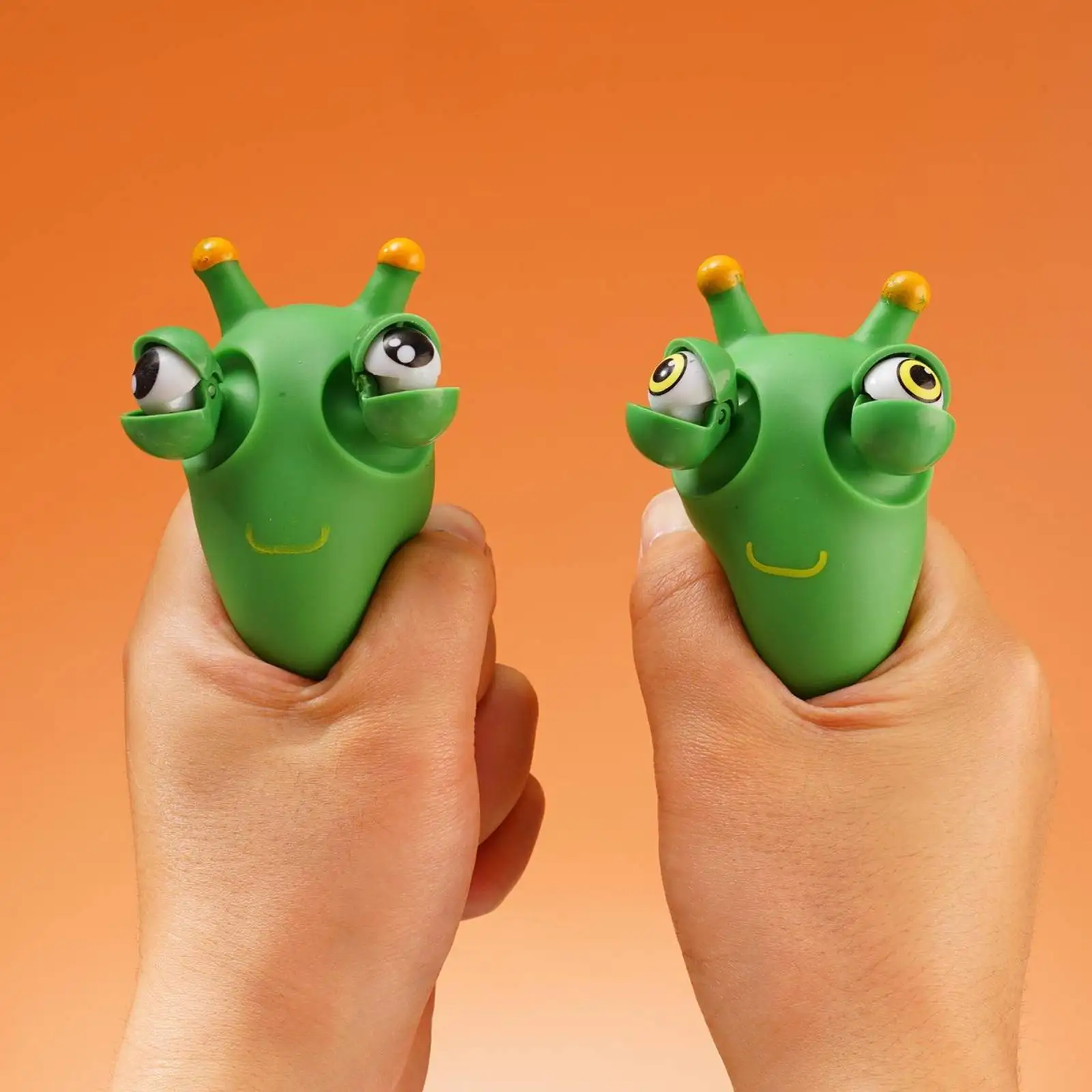 

New Grass Worm Pinch Toy Squishy Toy Green Eye Popping Worm Squeeze Toy Stress Reliever Anti-stress Fidget Christmas Kids Gifts