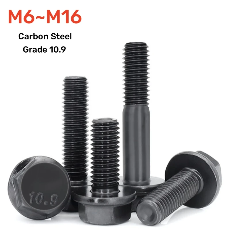 

Фланцевые болты из углеродистой стали M6 M8 M10 M12 M14 M16 10.9