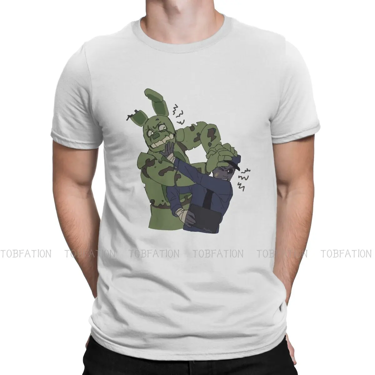 

FNAF игровая футболка с защитой от взлома для мужчин, крутая мягкая свободная футболка для отдыха, новый дизайн
