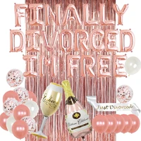funmemoir divorce party decorations for women rose gold finally divorced im free balloon just divorced sash divorce celebration