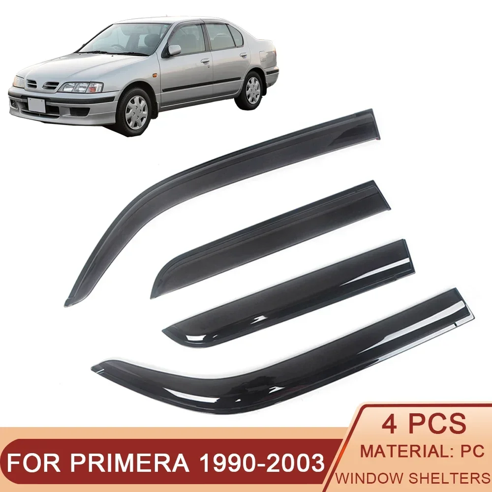 Для Nissan Primera P10 P11 P12 1990-2007 боковое окно ветровой дефлектор козырьки черный