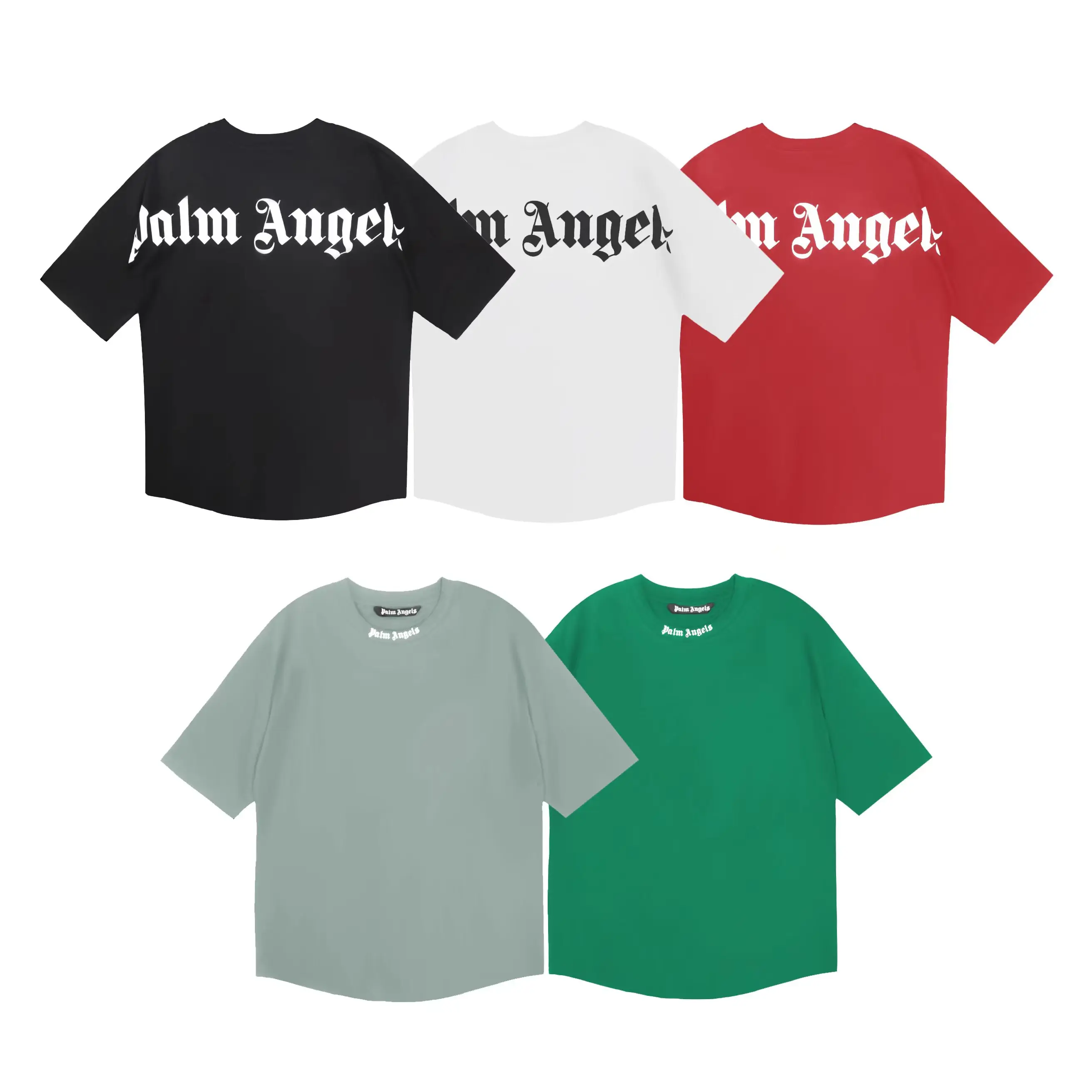 

Palm Angels Men's T Shirts Letter Logo Unisex Men and Women Lovers Couple Style Fashion Cotton Short Sleeve Round Neck T-shirt