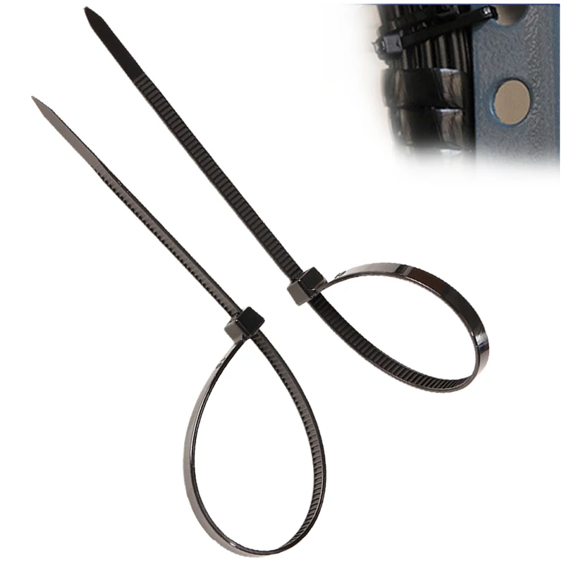 Самоблокирующиеся Нейлоновые кабельные стяжки набор из 100 шт. черные