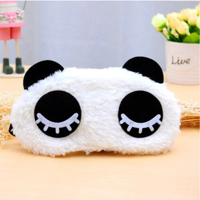 4-стильная милая мультяшная маска для лица с белой пандой тени век хлопковые очки