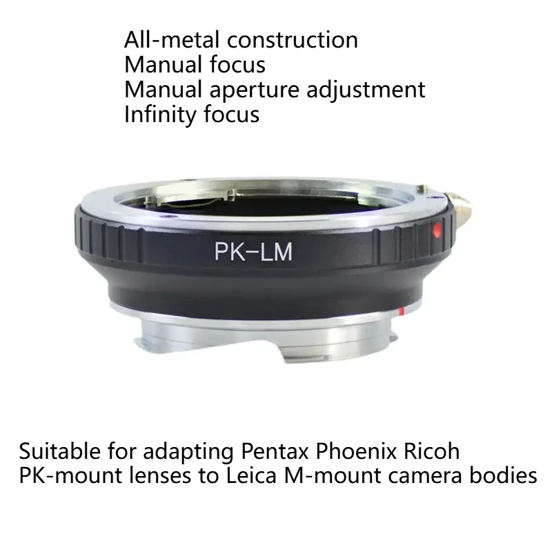 Фото Переходное кольцо PK-LM для объективов Pentax Phoenix Ricoh PK на камеру с креплением Leica M, совместимое с LM-EA7, M6, M7, M8, M9, MP, M9-P, M240 №1
