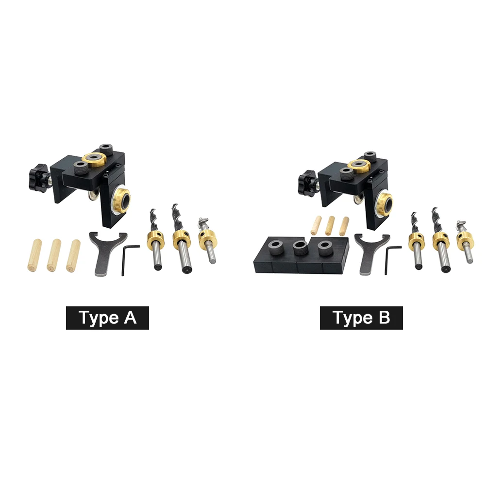 3 в 1 ручной набор для зажима отверстий мебели позиционер Doweling направляющая