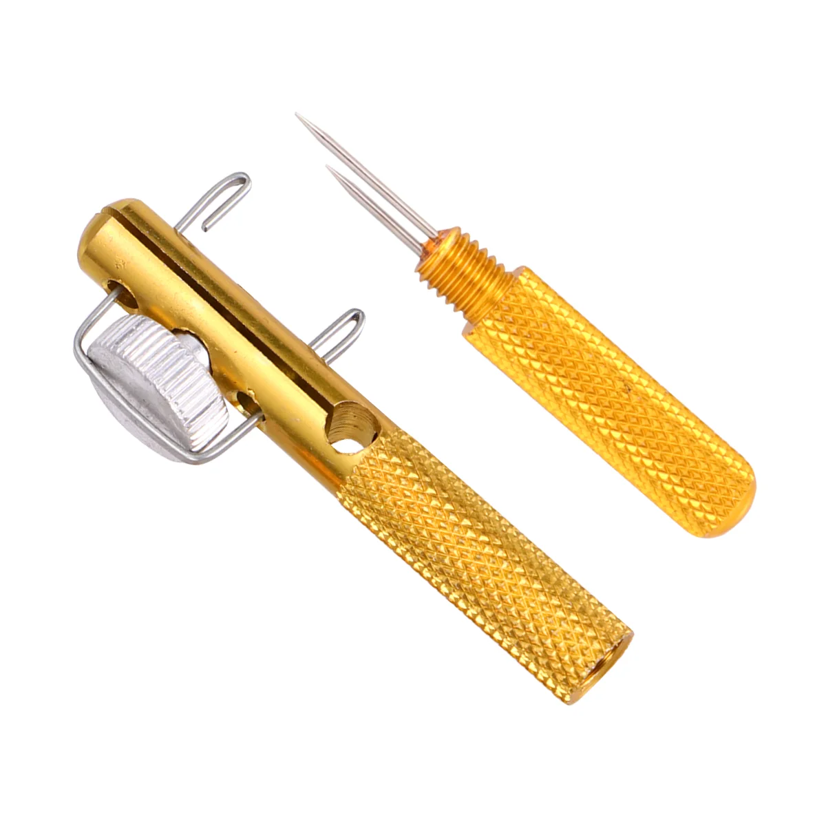 

Manual Fishing Line Knotter Dual-use Fishing Knot-tying Tool for Adults Elders Fishing(Golden)