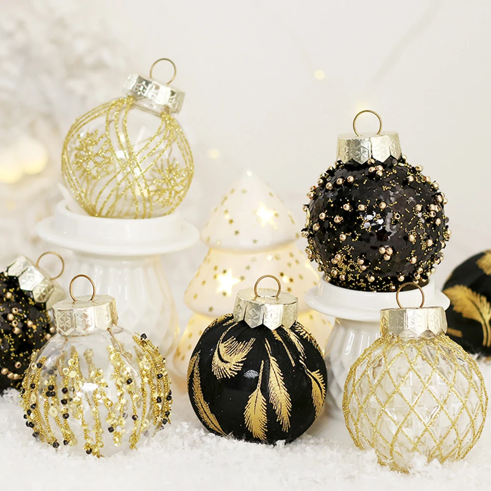 

25Pcs Christmas Ball Christmas Tree Pendants Christmas Bulbs Ornaments Christmas Tree Pendants Ornaments Black Costumes