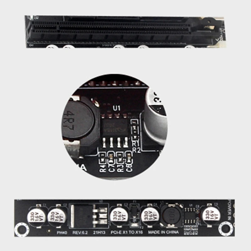 PCI-E X1 To 4 Port USB3.0 Expansion Card X16 Riser 6Pin Adapter For Graphics BTC Mining | Компьютеры и офис