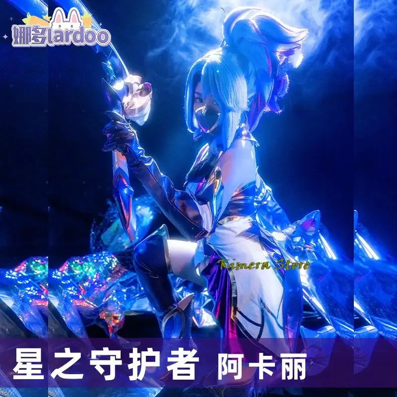 Фото Игра LOL Star Guardian Akali Косплей Женский сексуальный комплект Костюм Хэллоуин Рождественская вечеринка Cos Платье Полный комплект; 2 'd, 5.h; №3