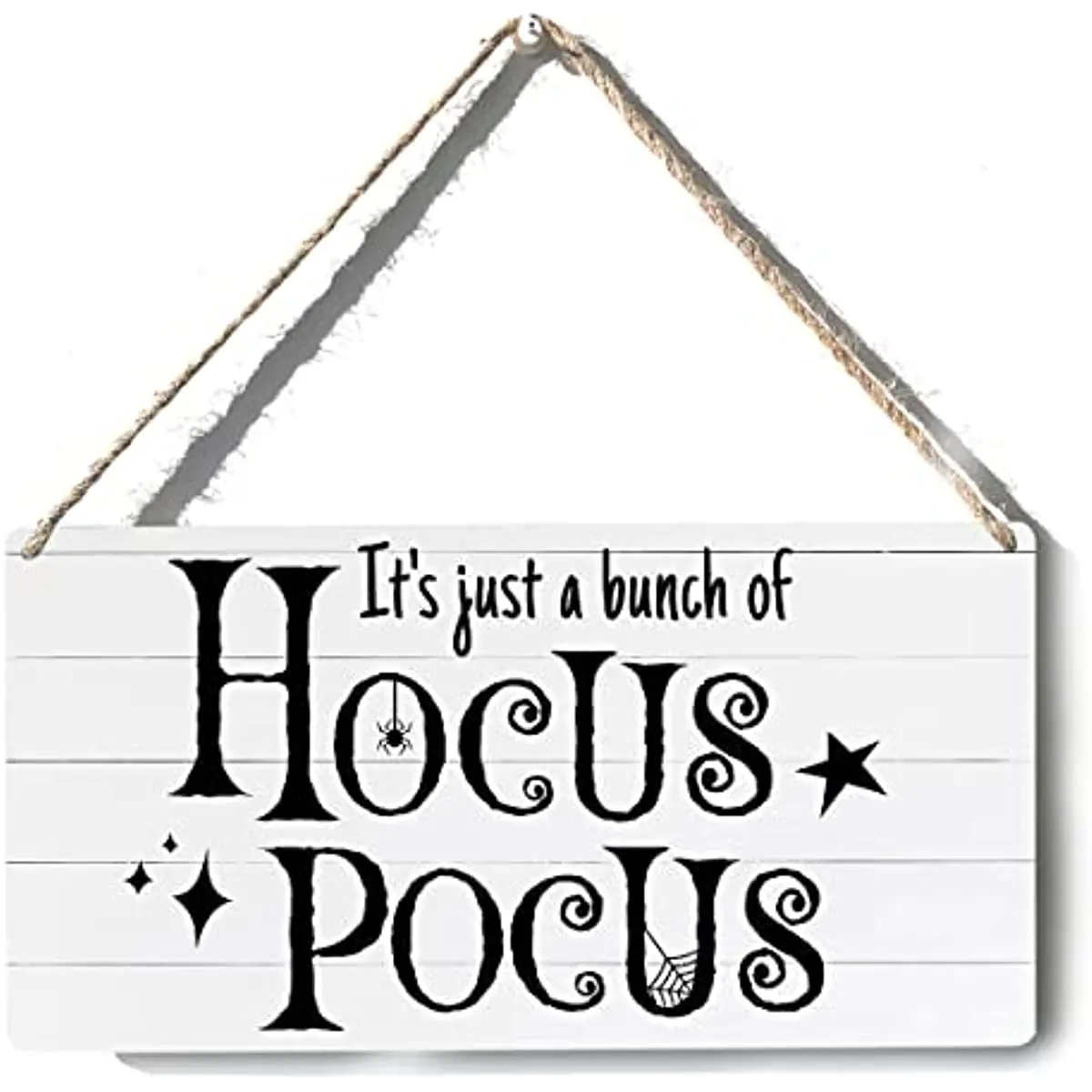 

Funny Sign Decor It's Just a Bunch of Hocus Pocus Wooden Sign Plaque Wall Hanging Posters Artwork Rustic Home Decoration