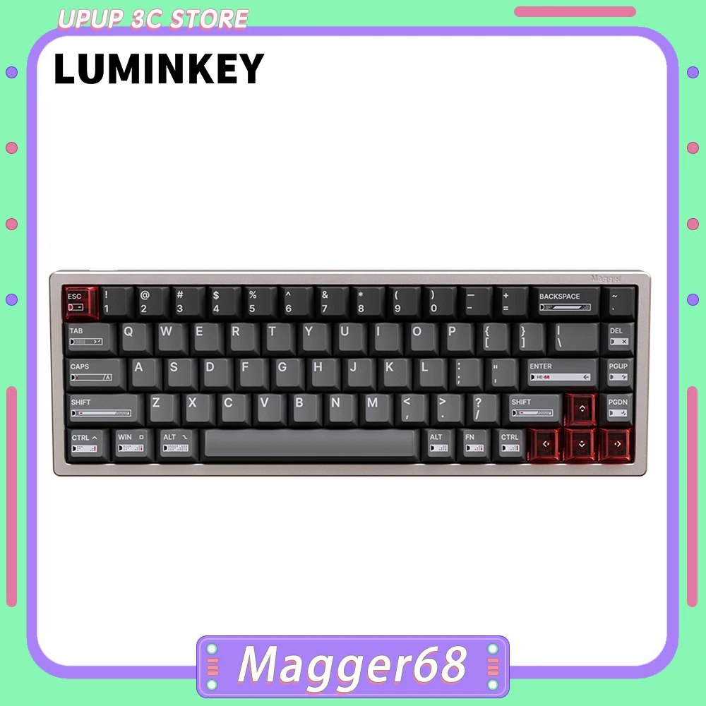 Механическая клавиатура Luminkey Magger68 проводная с 68 клавишами RGB прокладка раскладка