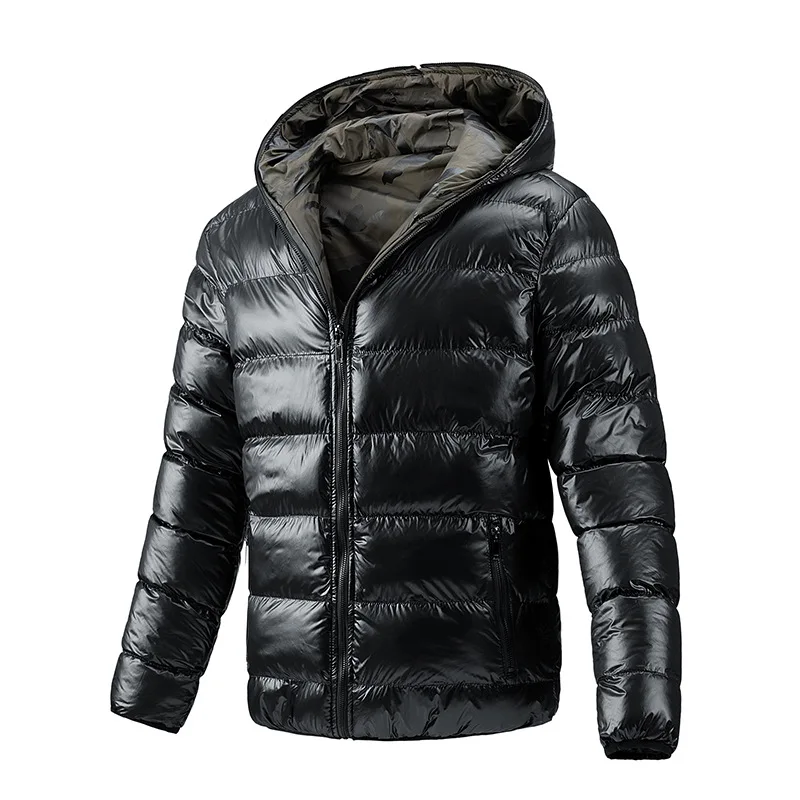 Winter New Men's Padded Jacket Thickened Camouflage Double-sided Coat Fashion Slim Young Men's Padded Jacket Winter Jackets