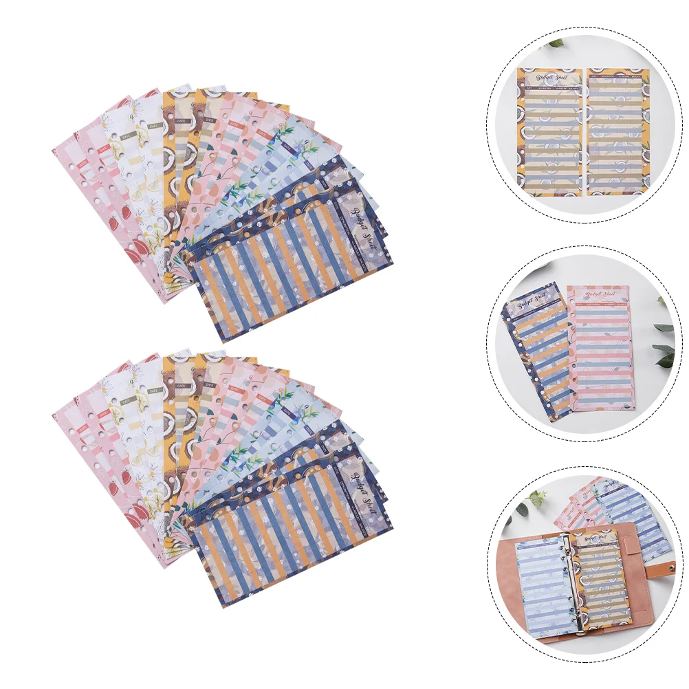 

Budget Sheetsplanner Wallet Organizer Binder Expense Holes Bill 6 Inserts Cash Envelopes Budgeting Moneyrecord Cards Office