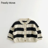 freely move baby boys girls cardigan spring cotton sweater top baby children clothing boys girls cardigan sweater kid clothes