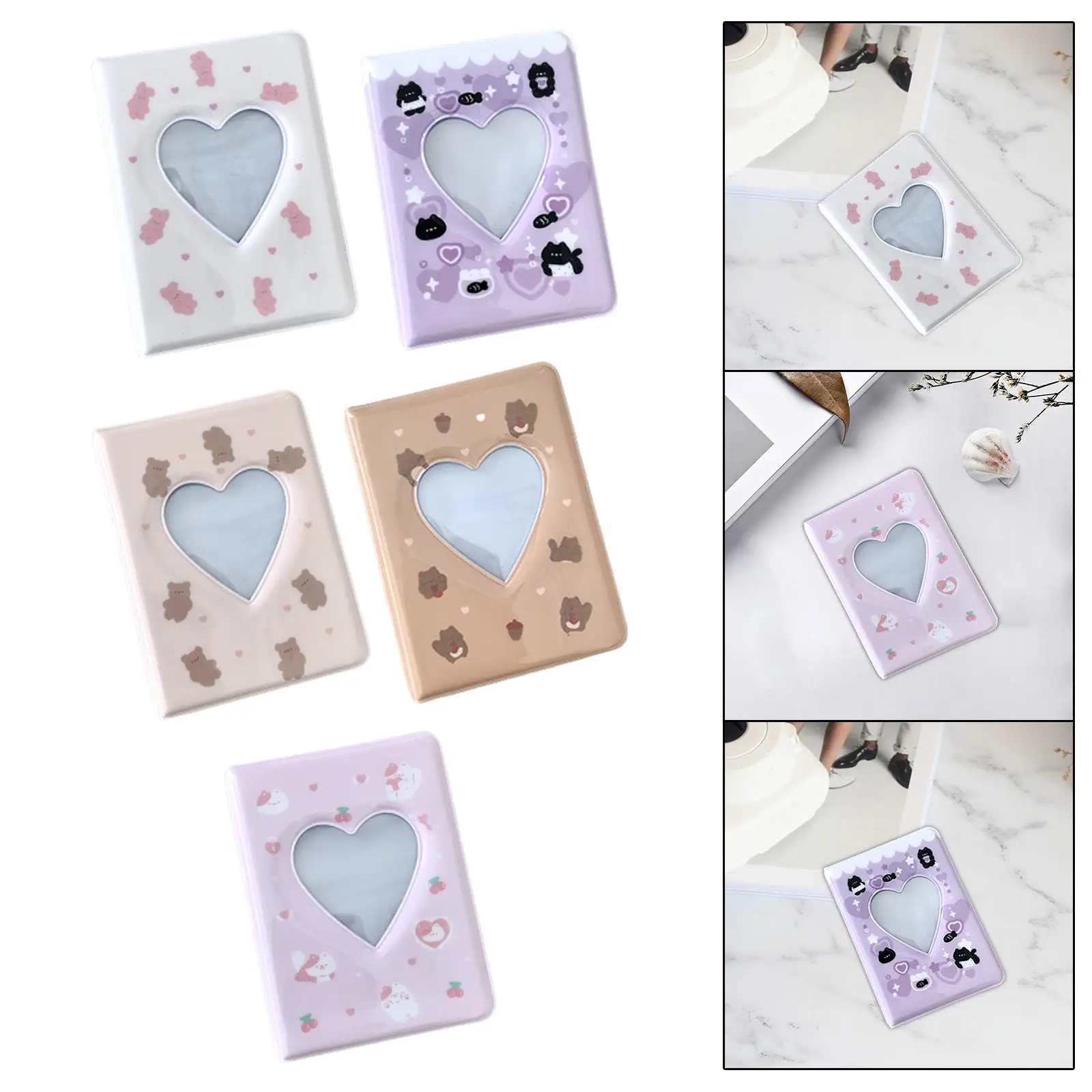 Mini Photo Album Photocard Sleeves Photocard Holder Book for Travel Record Birthday