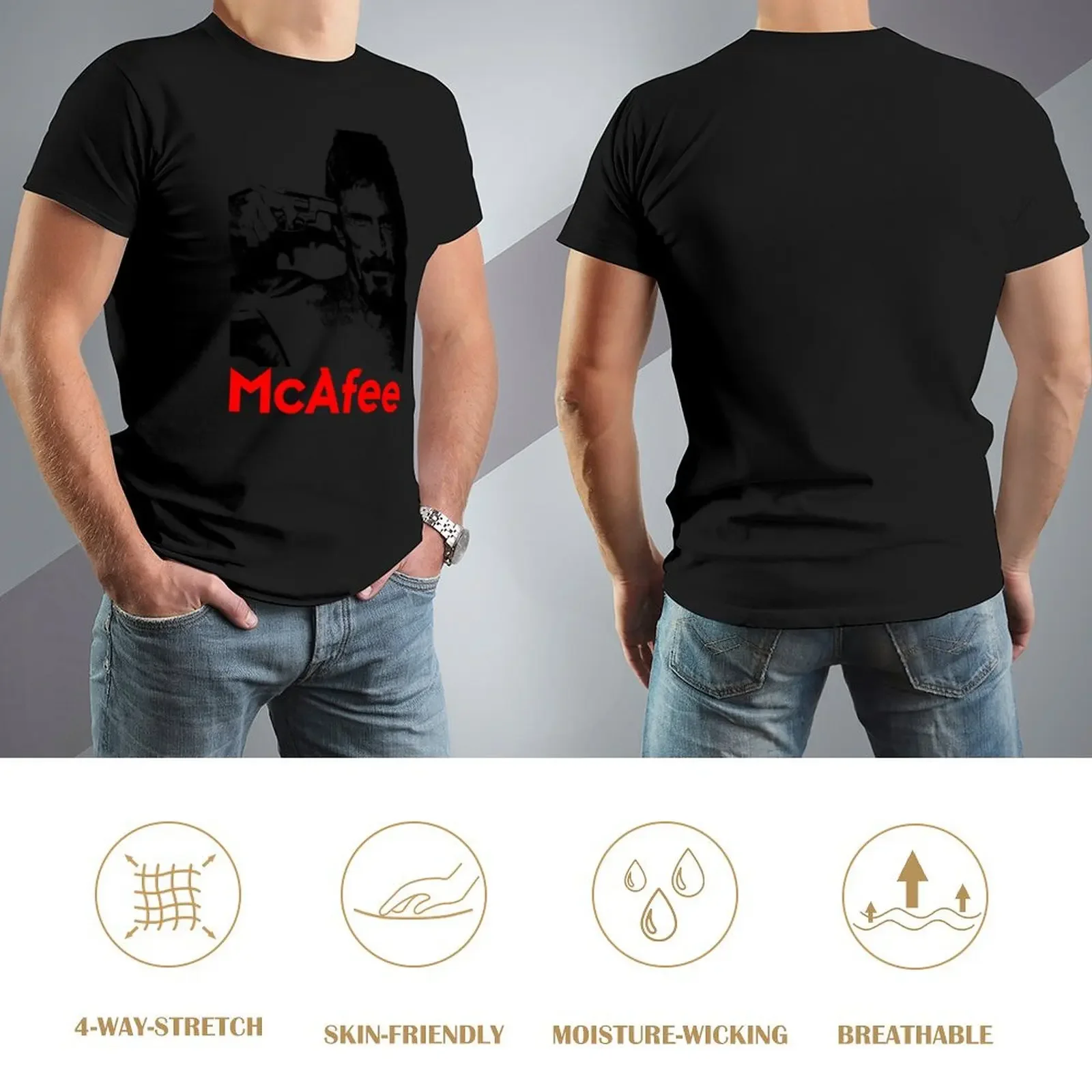 Фото Футболка McAfee, рубашки с рисунком, футболки по индивидуальному заказу, мужская хлопковая футболка №4