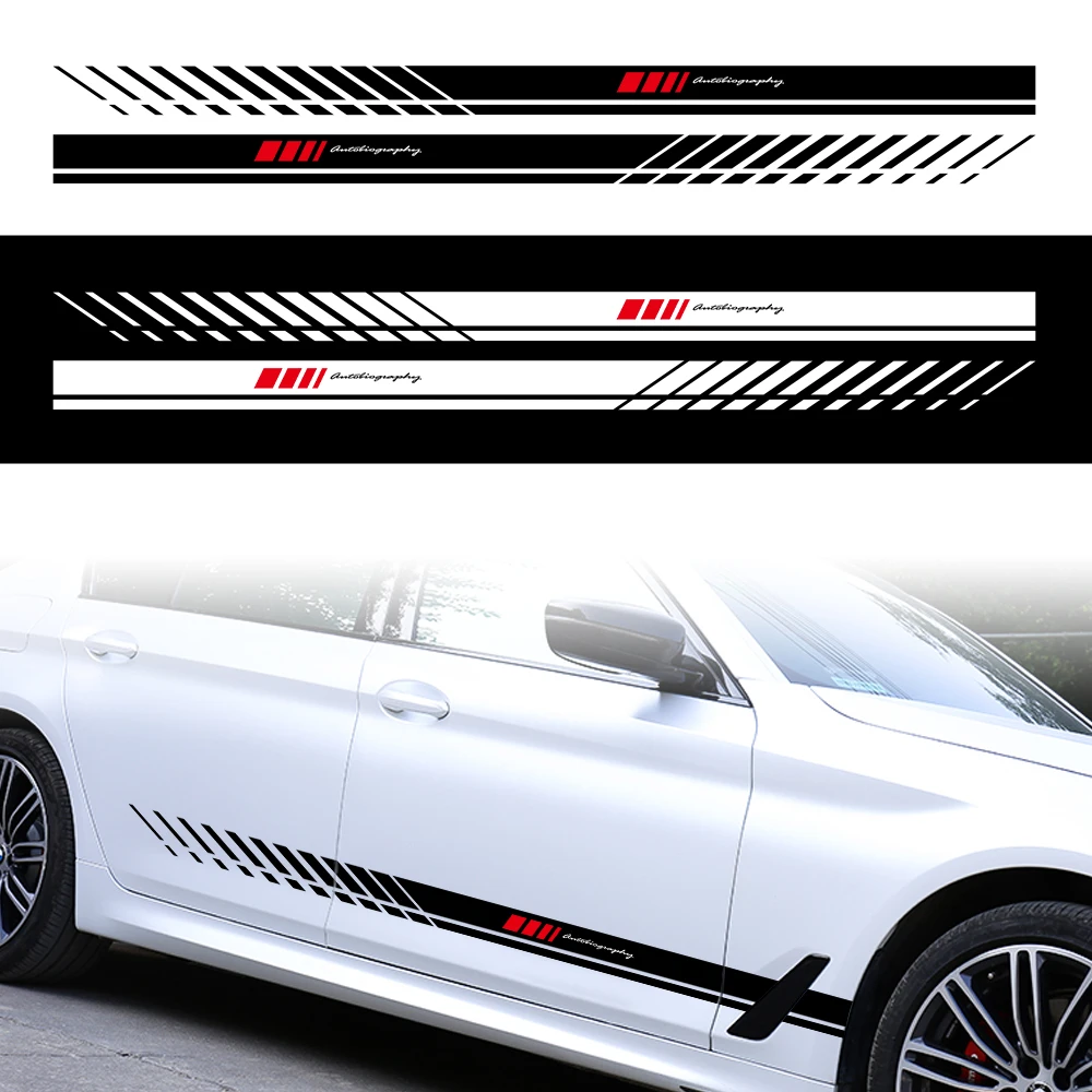 Наклейки на боковые кузовы автомобиля гоночные полосы универсальные наклейки