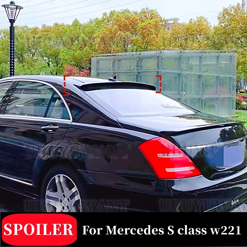 Для 2006-2013 Benz S Class W221 S320 S400 S420 S450 S600 Автомобильный задний спойлер на лобовое стекло