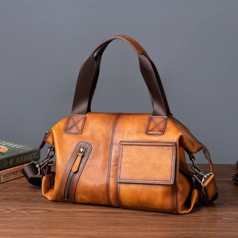 

Men Bag Hand Bags Genuine Leather Briefcase Handbag Crossbody Shoulder Bags For Men Male Boston Bag Mens Travel Bags