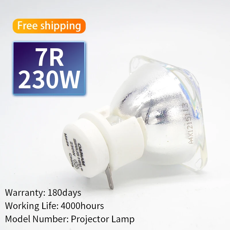 

Replacement New For OSRAM SIRIUS HRI 230W Moving Head Beam Light Bulb Roccer MSD 7R lamp 1pcs/lot
