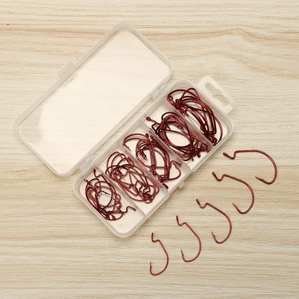 

Carbon Steel 2# 1# 1/0# 2/0# 3/0# Fishhooks Jig Heads Fishing Hook Pesca Tackle Accessories Crankbait Crank Hooks