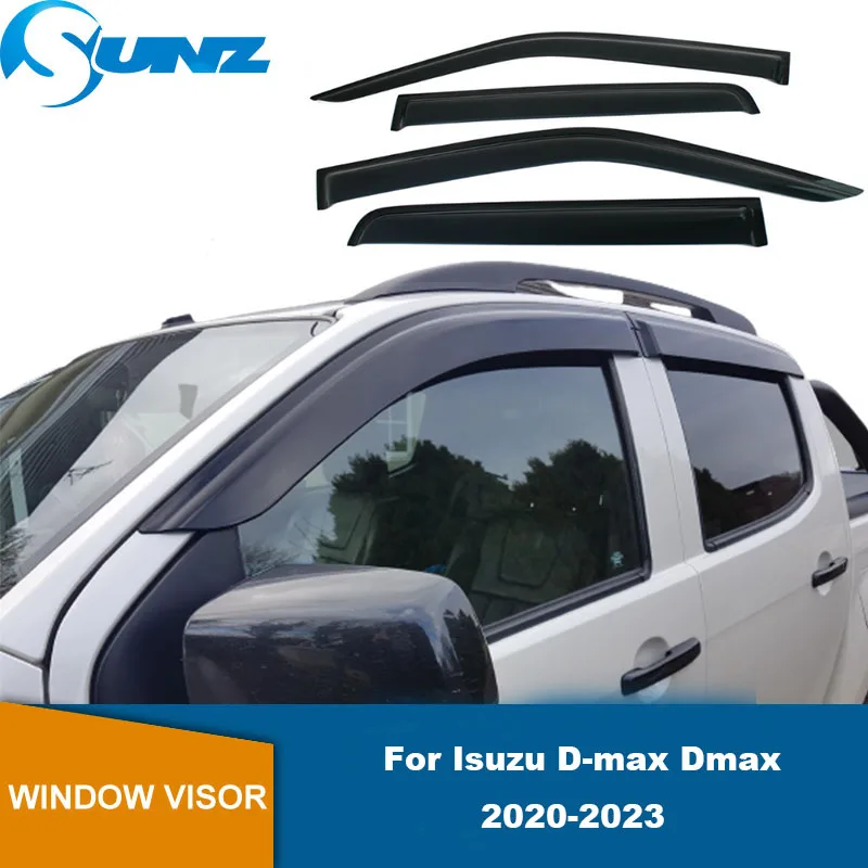 Side Window Deflector For Isuzu D-max Dmax 2020 2021 2022 2023 Black Door Visor Weather Shields Sun Rain Guards Awnings&shelters