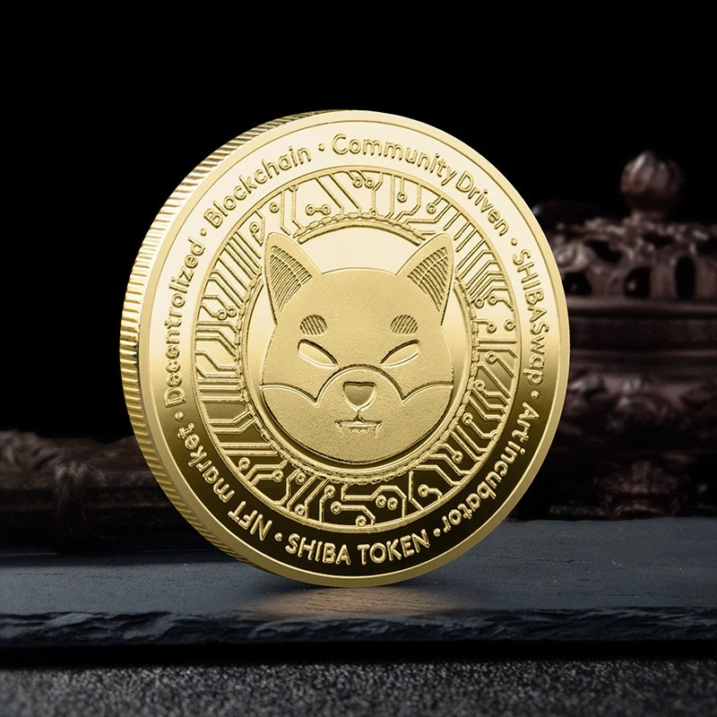 

Памятная монета с покрытием Dogecoin Killer, рельефная собака Сиба-ину, виртуальное Оформление интерьера, сувенирные подарки