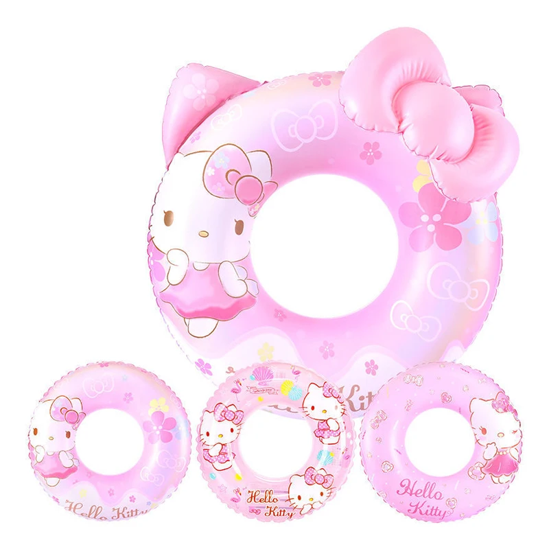

Kawaii Sanriod мультфильм аниме Hello Kittys дети плавательное кольцо летние мальчик девочка 3-8 лет анти опрокидывание утолщенный спасательный буй