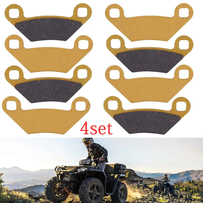 4set Front Rear Ceramic Parking Brake Pads FA475 For Polaris Scrambler XP 1000, Sportsman XP850, XP1000, 400, 550, 570, 800