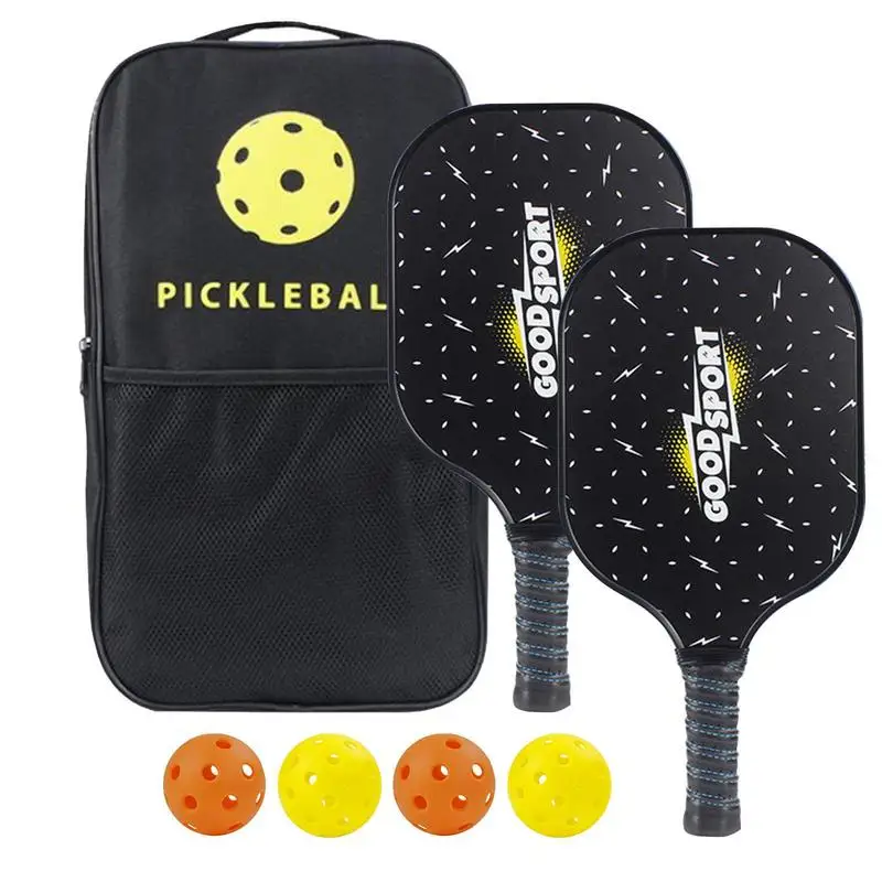 

Set 2 Rackets Honeycomb Core 4 Balls 1 Portable Racquet Carrying Bag Pickleball Gift Indoor Outdoor