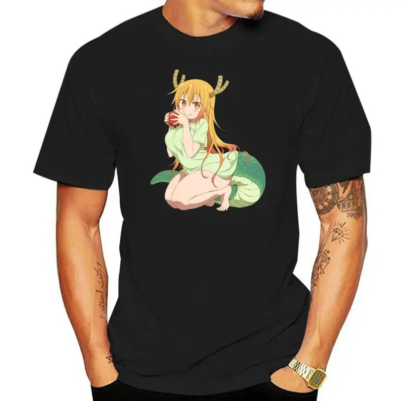 

Morning Tohru Miss Kobayashis Dragon Maid T-Shirt Hip-Hop T-Shirt Short Sleeve Asian Size Men T-Shirt