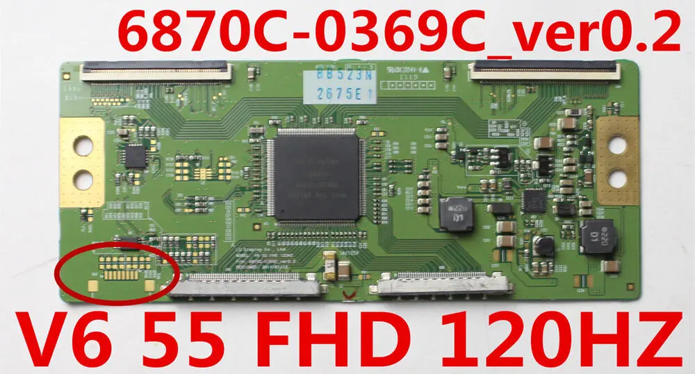 

For T-Con Board 6870C-0369C871L-2675E 6871L-2710C V6 55 FHD 120HZ SONY 55LW5600-UA