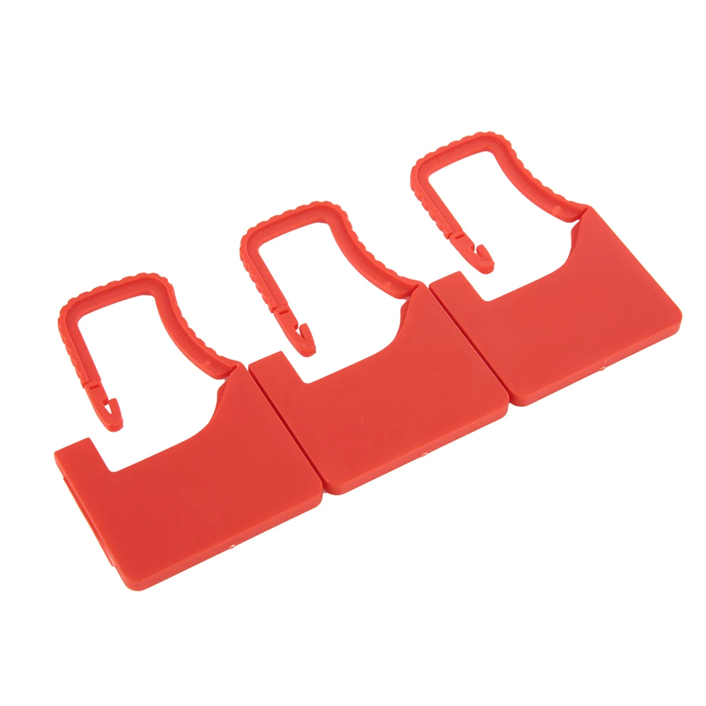 

100Pcs Plastic Lock Disposable Seal Self-locking Suitcase Shoes Bag Label Tag (Red)