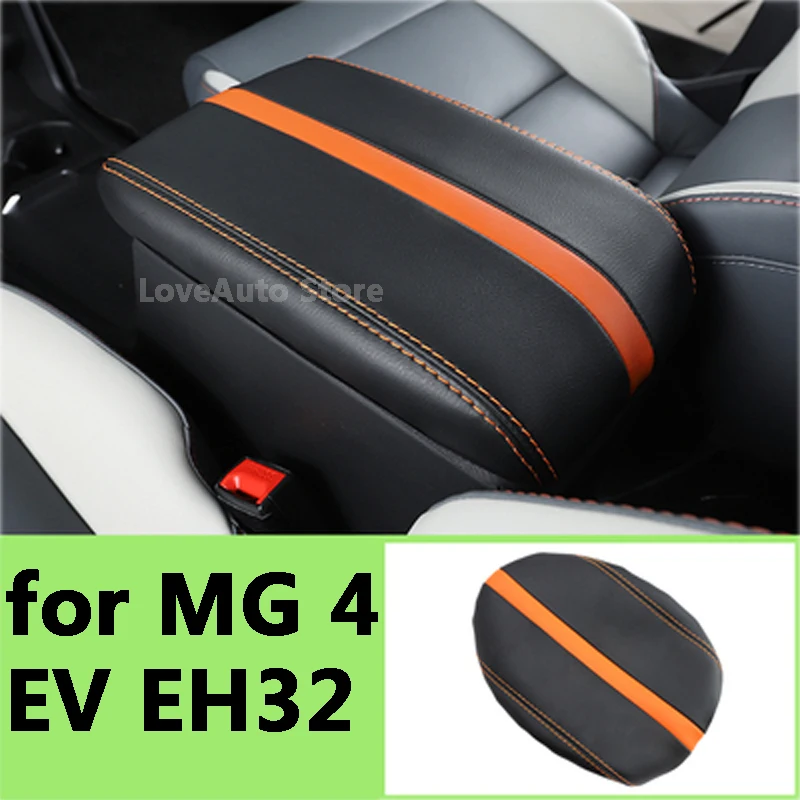 

For MG 4 MG4 EV EH32 2022 2023 Car PU Leather Armrest Box Leather Cover Foreskin Central Armrest Storage Box Accessories