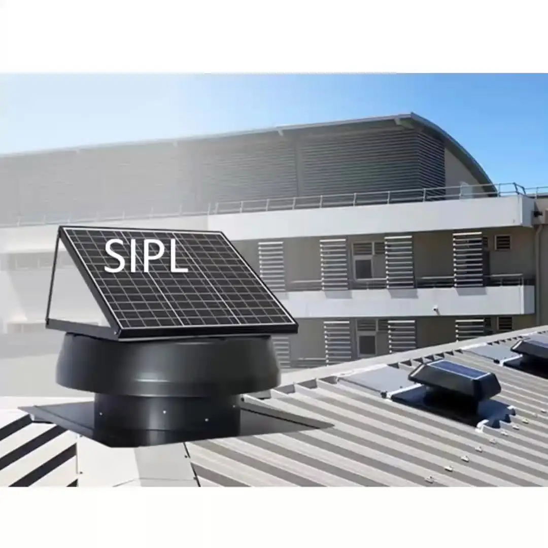 

14 inch axial fan blades solar attic air vent fan solar power residential house roof ventilation fan for home / factory