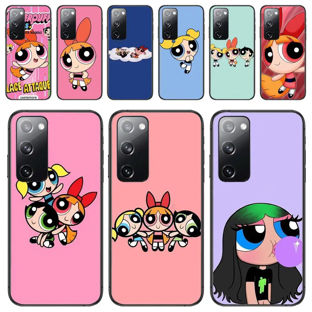 

The Powerpuff soft Phone case For Samsung Galaxy S30 s21 fe s20 s7 s5 s8 Plus s9 s10 s10e s21 Ultra Note 10 lite Phone cover