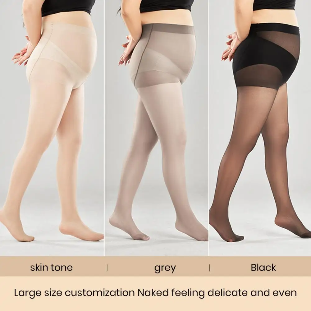 

Fashion Stretchy Breathable Lady Plus Size Perspective Transparent Pantyhose Cozy Transparent Pantyhose Inner Wear