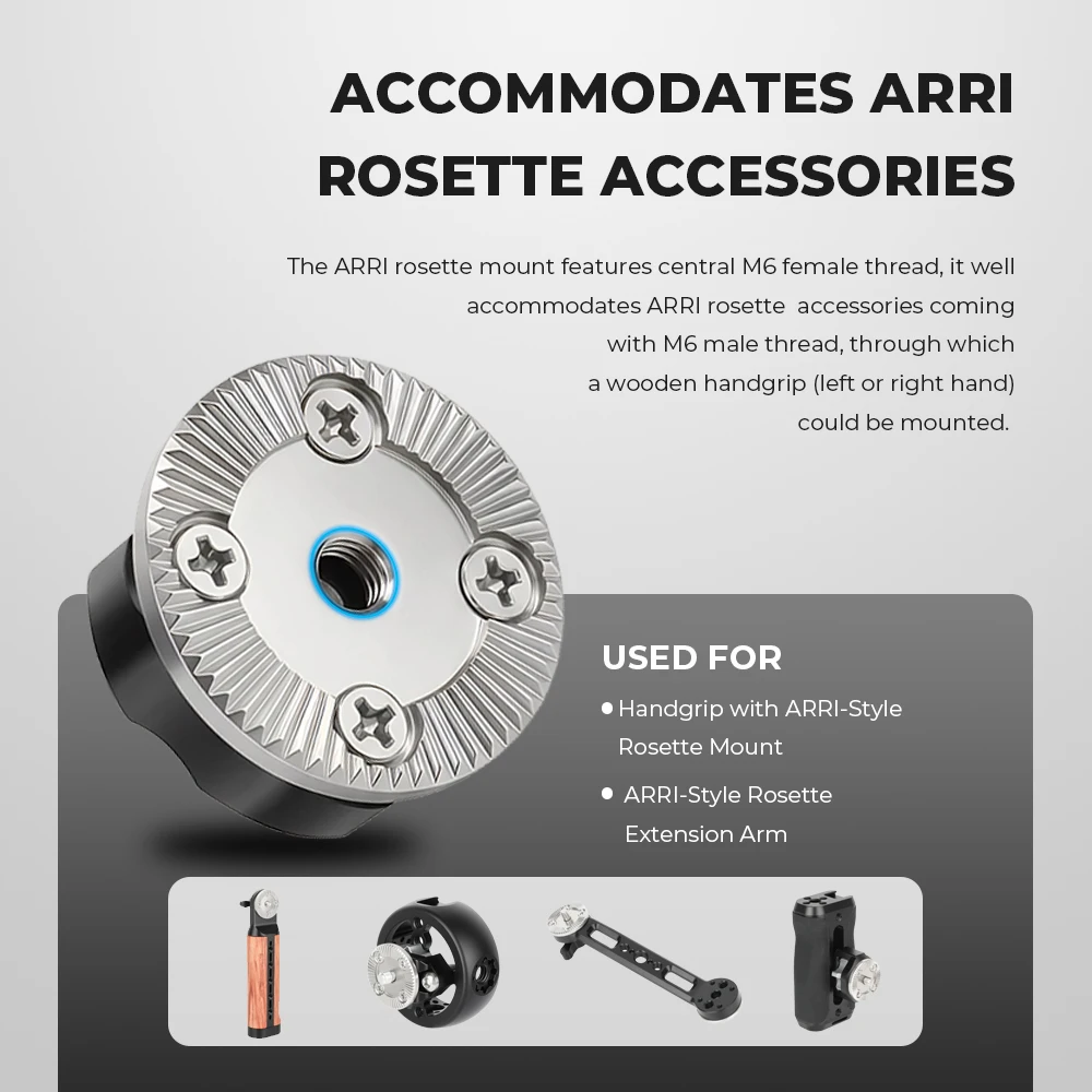 Фото Адаптер CAMVATE Standard ARRI Rosette Mount с резьбой 1/4