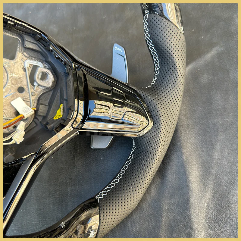Фото Кованый карбоновый руль, подходит для Volkswagen Golf 8 R GTI MK8, универсальный автоматический и ручной, автомобильные аксессуары №2